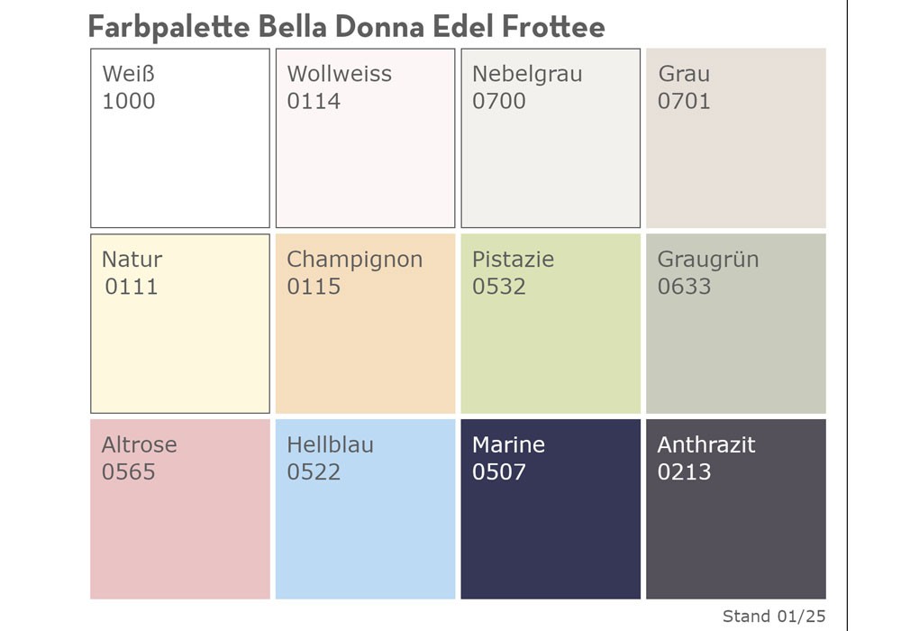 Bella Donna Edel Frottee Karbkarte