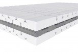 Lattoflex Matratze Aufbau Schaum Innenansicht Schnitt 3D Belüftung und mittig feste Stützschicht