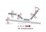 Verstellfunktionen: Kopf, Oberkörper/Rücken, Ober- und Unterschenkel, Körperschräglagerung