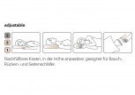 Stützkraft-Index-adjustable Nachfüllbare Kissen, in der Höhe anpassbar, geeignet für Bauch-, Rücken- und Seitenschläfer.