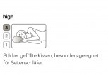 Kissentyp HIGH, speziell geeignet für Seitenschläfer 